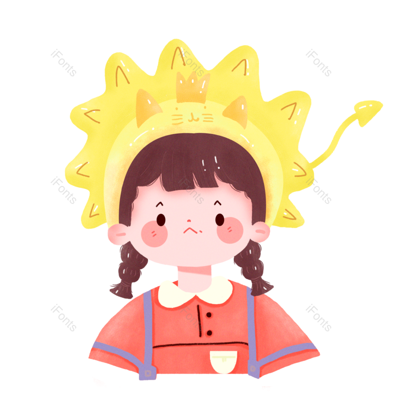 星座图片,女孩元素,手绘PNG,免抠素材